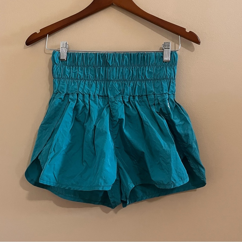 Free People Movement Shorts Womens M Blue The Way Home High Rise Lined FP